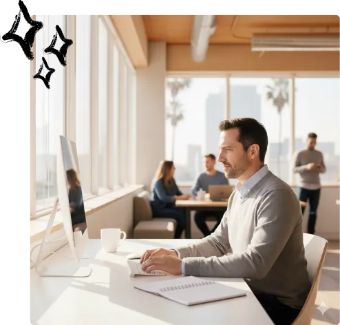 Professional reviewing compliance documents